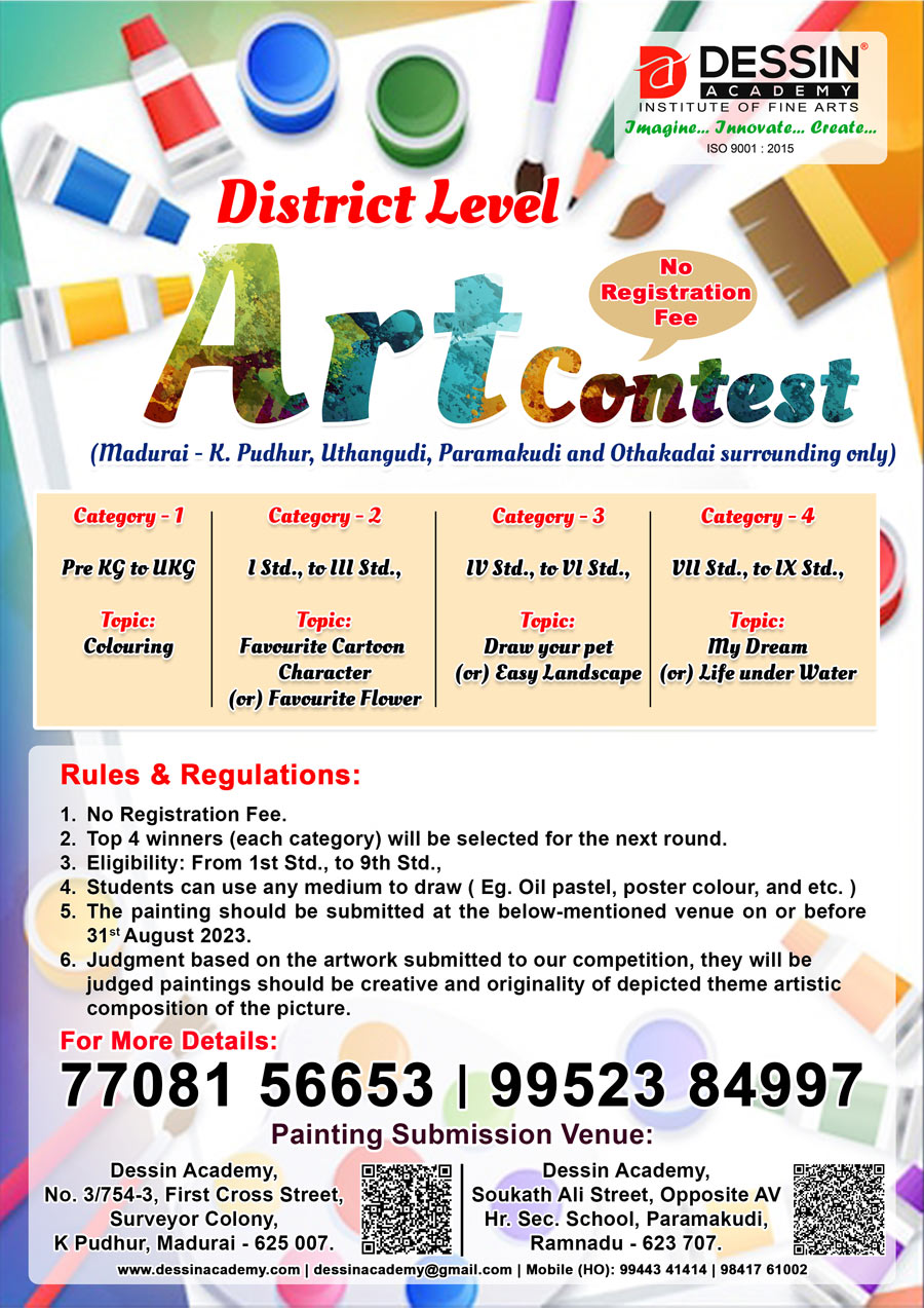 Art Contest in Madurai and Paramakudi - August 2023