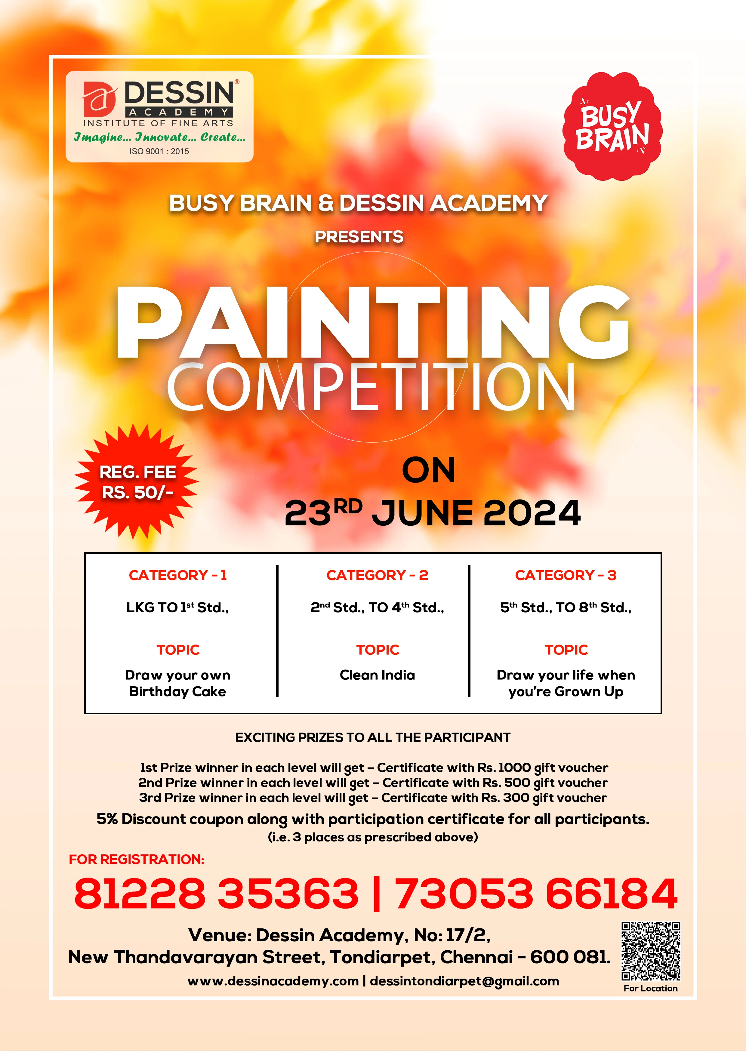 Dessin Academy, Painting Competition in Chennai - Tondiarpet- June 2024 ...