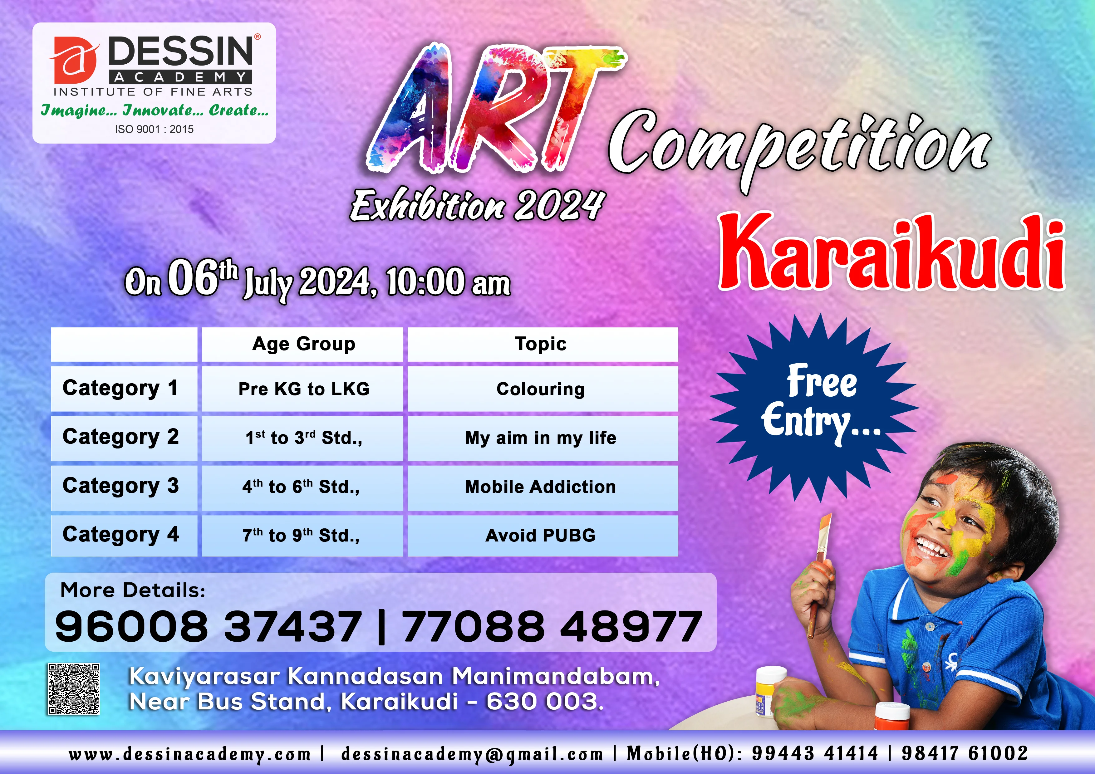 Dessin Academy, Painting Competition in Chennai Tondiarpet June 2024