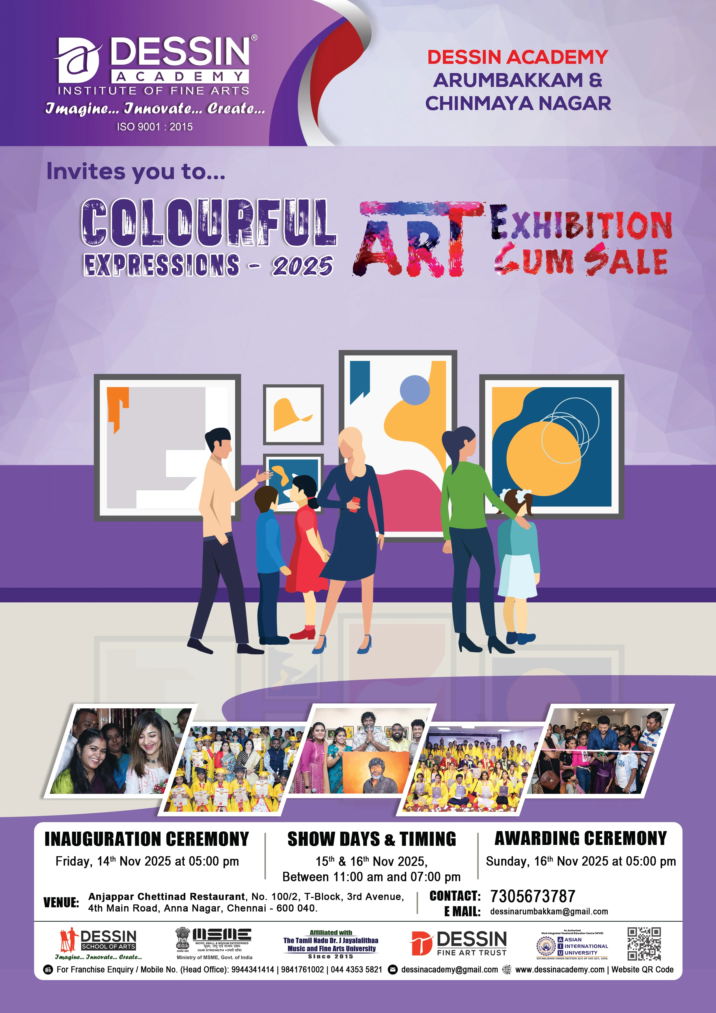Colourful Expressions 2025 - Art Exhibition - Dessin Academy, Arumbakkam & Chinmaya Nagar
