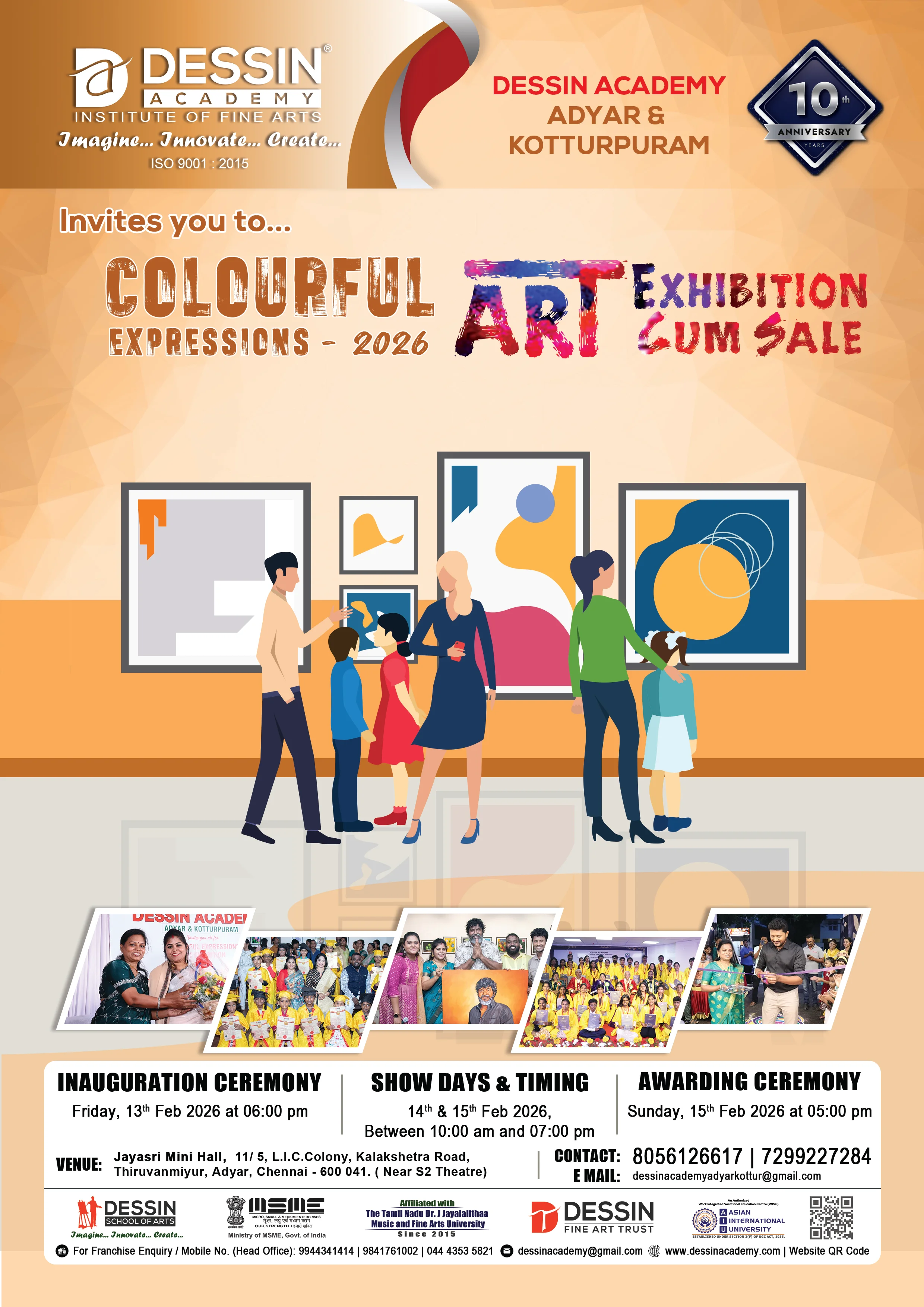 Colourful Expressions 2026 - Art Exhibition - Dessin Academy, Adyar & Kotturpuram