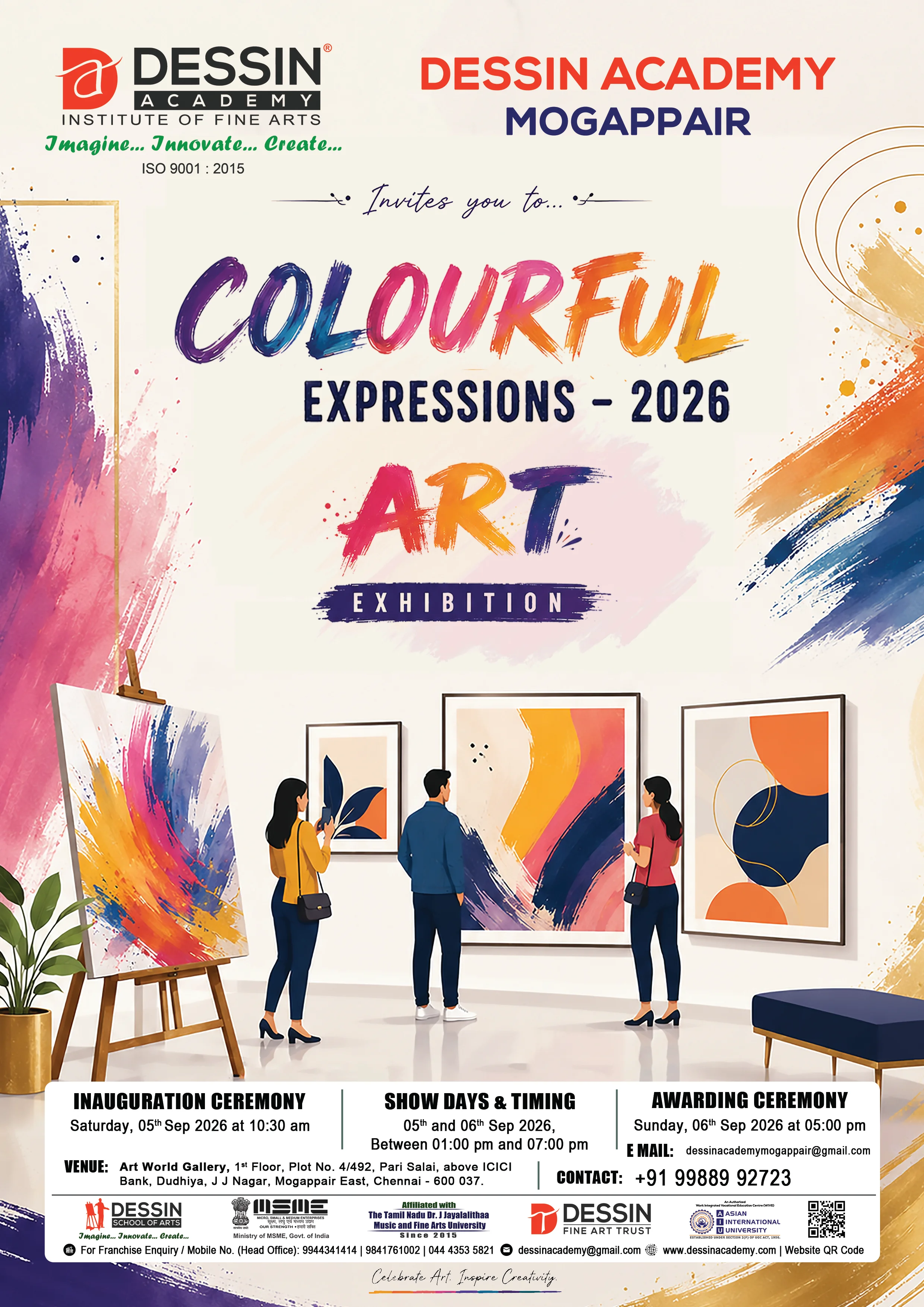 Colourful Expressions 2026 - Art Exhibition - Dessin Academy, Mogappair